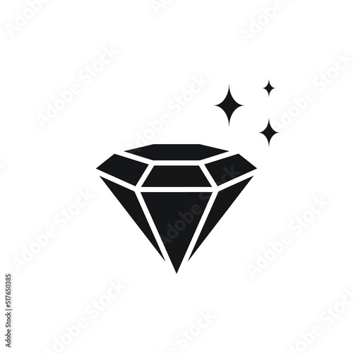 Diamond Icon. Crystal. Jewerly Illustration Isolated On White Background