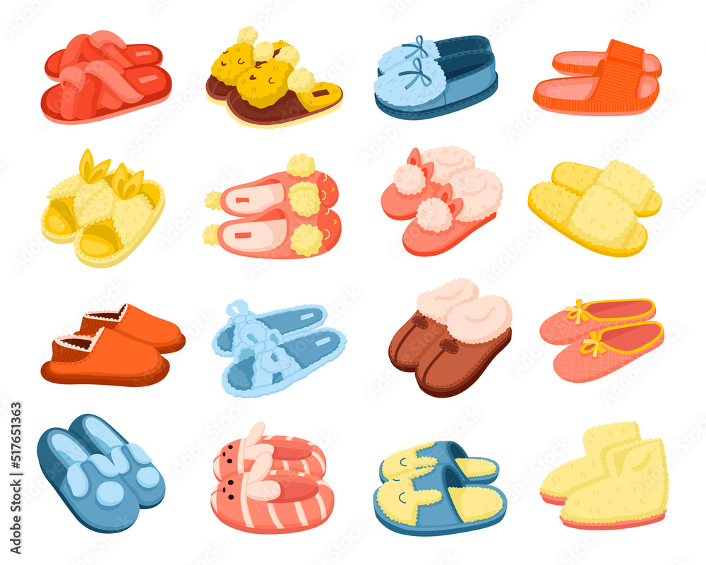 House Slippers Cartoon Set House Slippers Cartoon Set