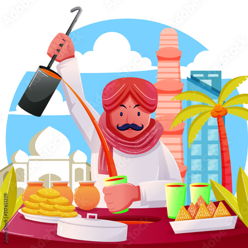 Unique Indian Street Food Vector illustrator