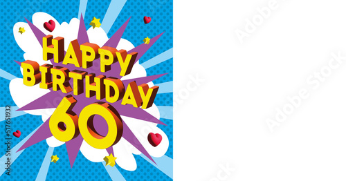 Carte Joyeux Anniversaire 60 ans 2023 CC 3