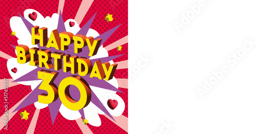 Carte Joyeux Anniversaire 30 ans 2023 CC 4