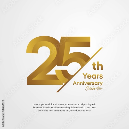 25 years anniversary design template. vector template illustration