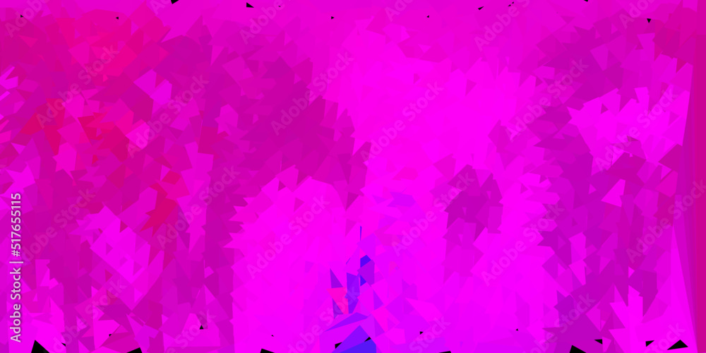 Obraz premium Dark pink vector abstract triangle backdrop.