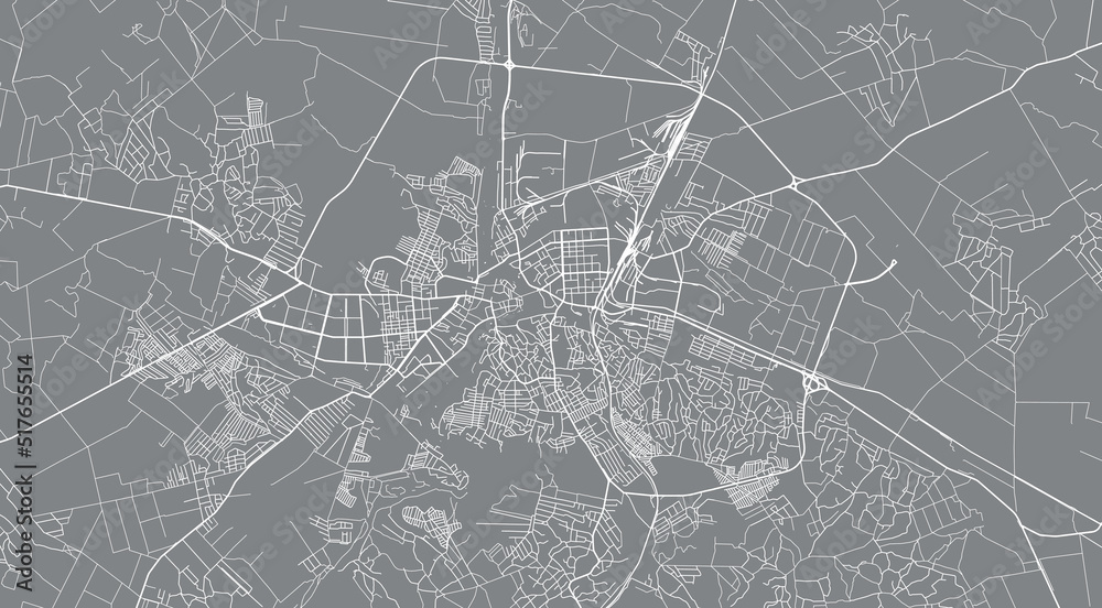 Naklejka premium Urban vector city map of Vinnytsia, Ukraine, Europe