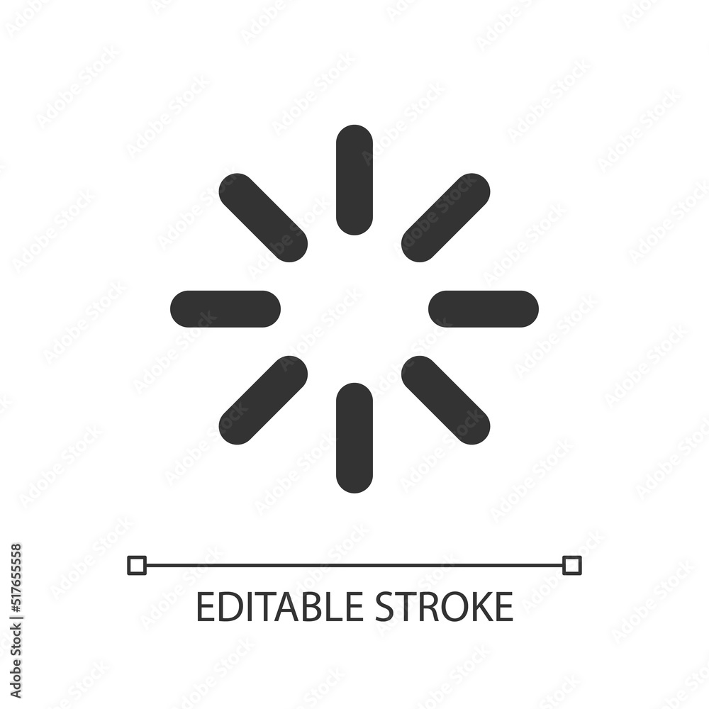 Loading indicator pixel perfect linear ui icon. Progress spinner ...