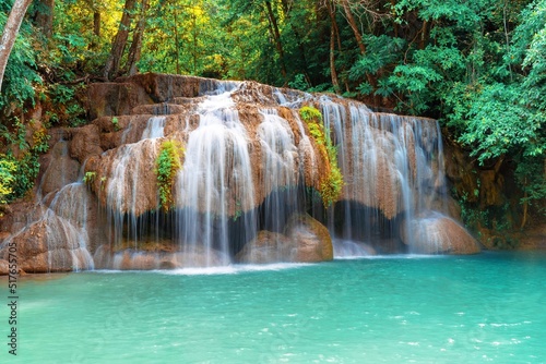 Waterfall beautiful nature rainforest in Thailand © i am way