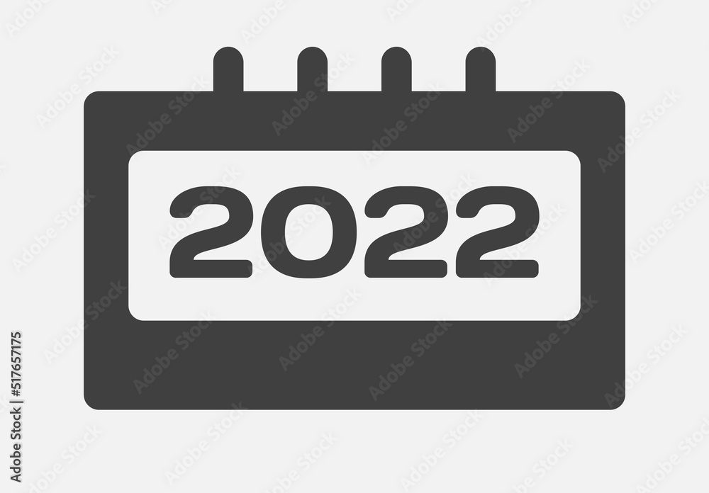 Vector icon calendar year 2022, icon of the year Vector icon calendar year 2022, icon of the year