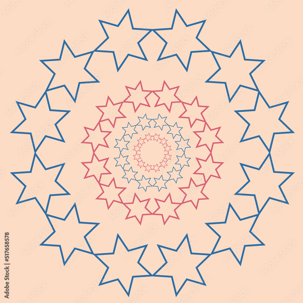 star mandala symbol icon vector illustration for design
