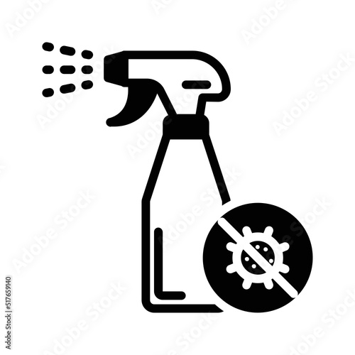 Black solid icon for Disinfect