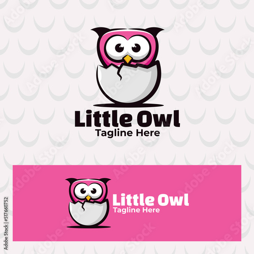 Cute little owl art illustration