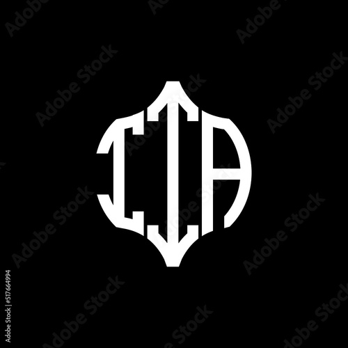 IIA letter logo. IIA best black background vector image. IIA Monogram logo design for entrepreneur and business.
 photo