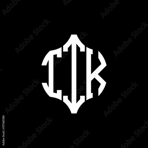 IIK letter logo. IIK best black background vector image. IIK Monogram logo design for entrepreneur and business.
 photo