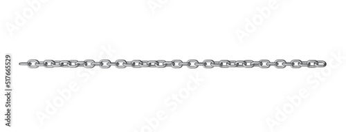 3d render realistic chain in chrome photo