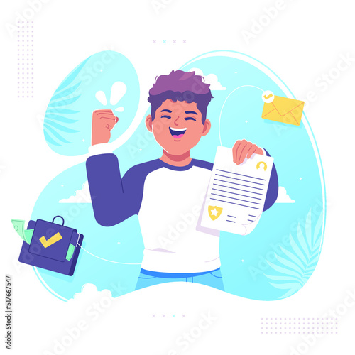 contract agreement concept illustration design