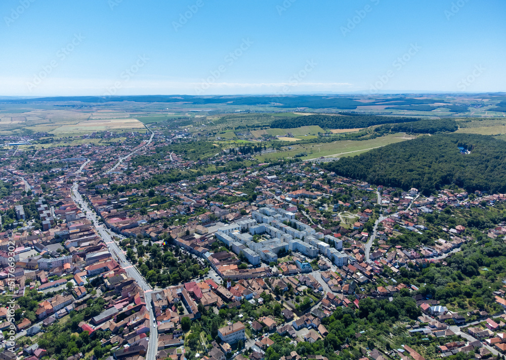Aerial landscape of the Reghin city - Romania Aerial landscape of the Reghin city - Romania