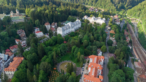 Dimitrie Ghica Park in Sinaia, Prahova county, Romania 