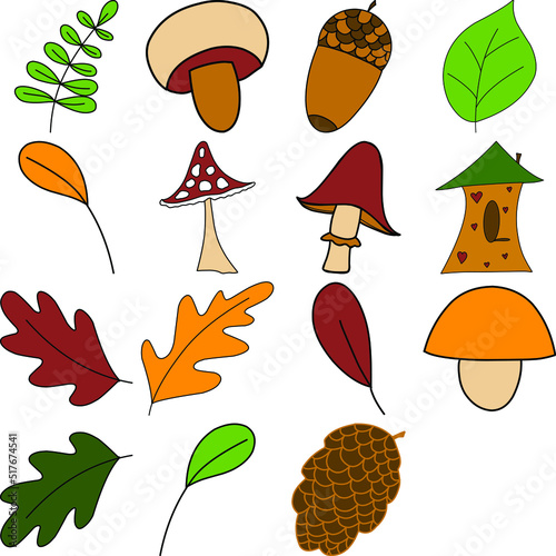 Forest Foliage, forest nature Illustrations