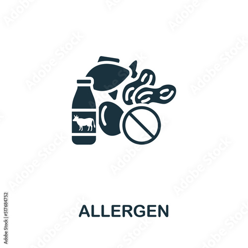 Allergen icon. Monochrome simple Allergy icon for templates, web design and infographics