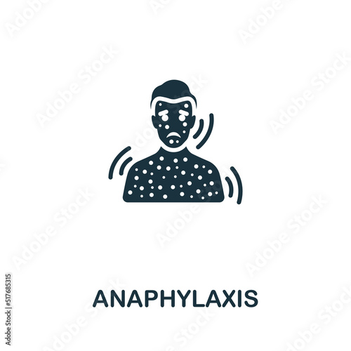 Anaphylaxis icon. Monochrome simple Allergy icon for templates, web design and infographics