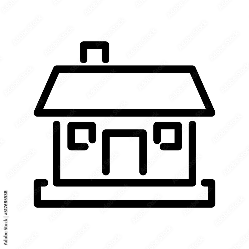 Home thin line icon isolated on white background. Home thin line icon isolated on white background.