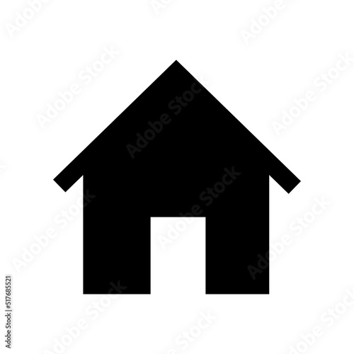 Home black icon on white background.