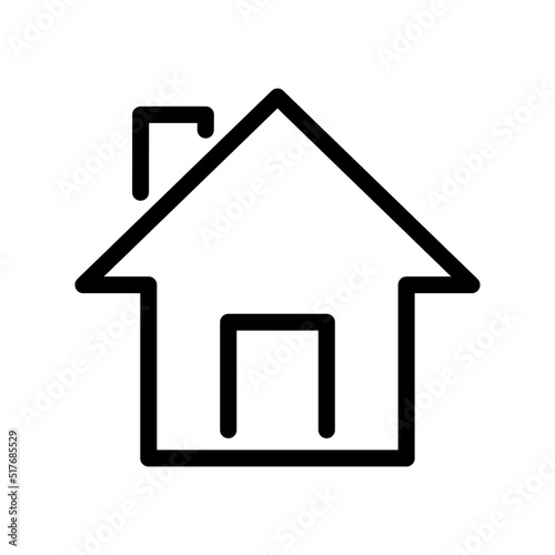 Home thin line icon isolated on white background.