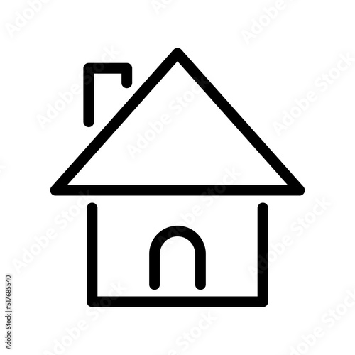 Home thin line icon isolated on white background.