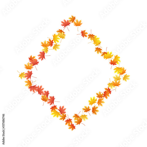 Maple leaves vector background, autumn foliage on white graphic design.