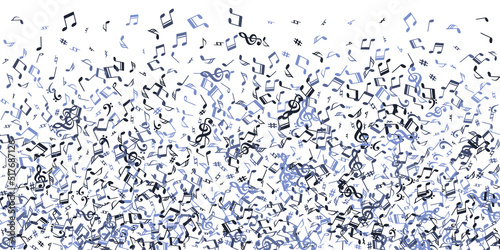 Musical note symbols vector pattern. Symphony