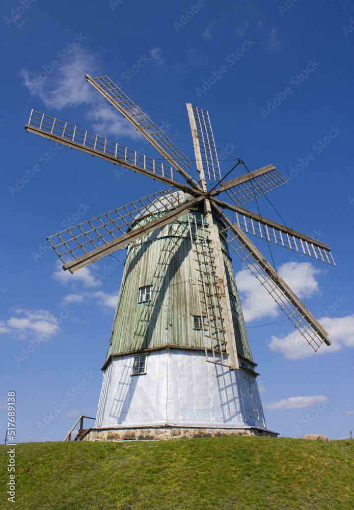 Dutch windmill in the village of Pustovity, Ukraine