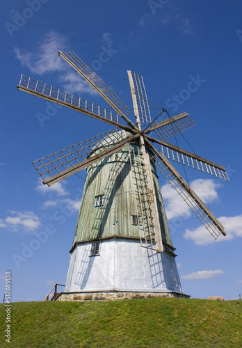 Dutch windmill in the village of Pustovity, Ukraine