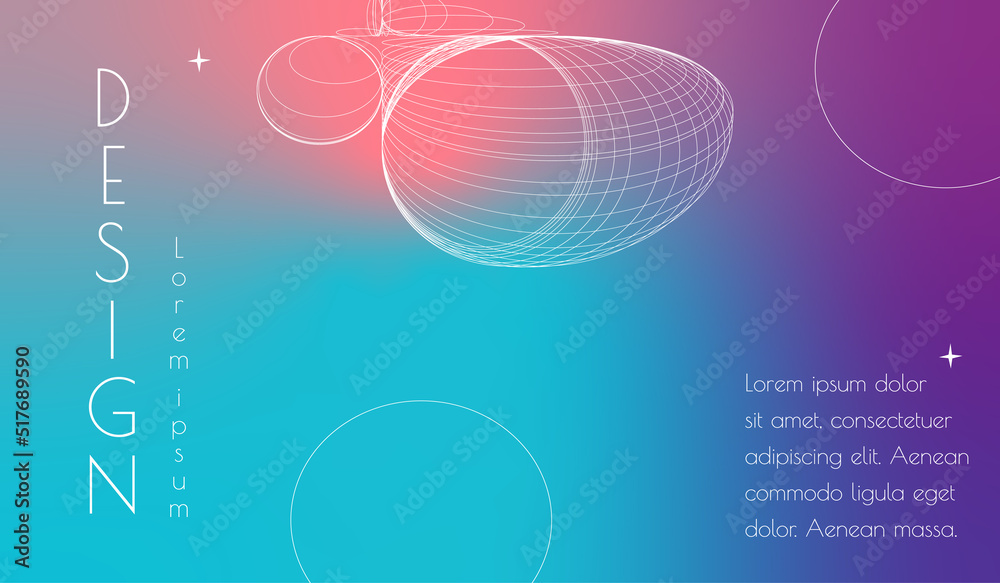 Abstract background with dynamic effect. Mystic vector Illustration..Trendy gradients. Can be used for advertising, marketing, presentation.