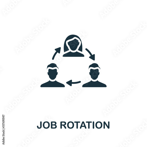 Job Rotation icon. Monochrome simple Business Management icon for templates, web design and infographics