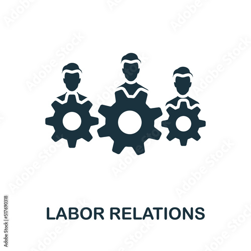 Labor Relations icon. Monochrome simple Business Management icon for templates, web design and infographics
