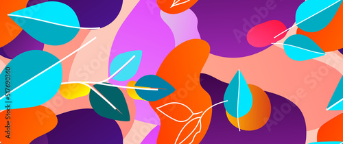 Bold Pattern Tropical Leaf Jungle Modern Motif