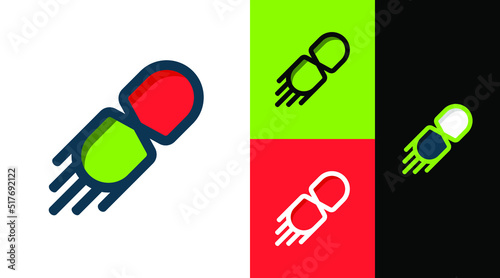 Capsule Pill Medicine logo design