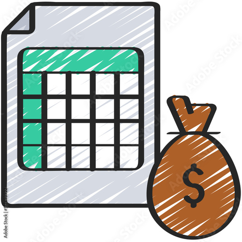 Investment Spreadsheet Icon