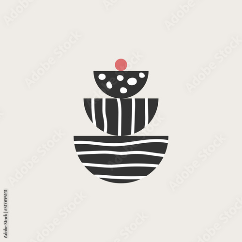 Balance, zen logo, calm concept, equilibrium icon