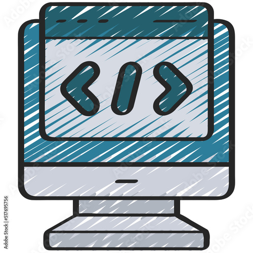 Computer Web Code Icon