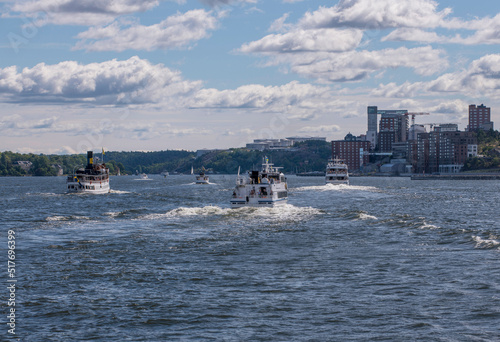 Photography Ferries leaving for the archipelago a cloudy summer day in Stockholm
