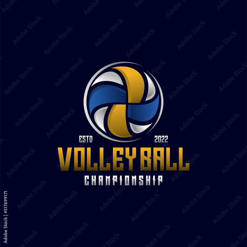 Volleyball logo vector design template Volleyball logo vector design template