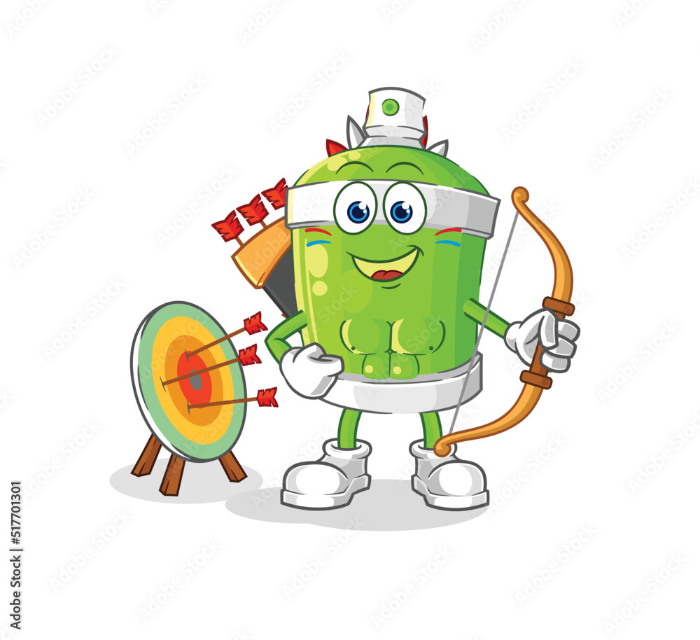 Obraz premium spray paint native american tribe. cartoon mascot vector