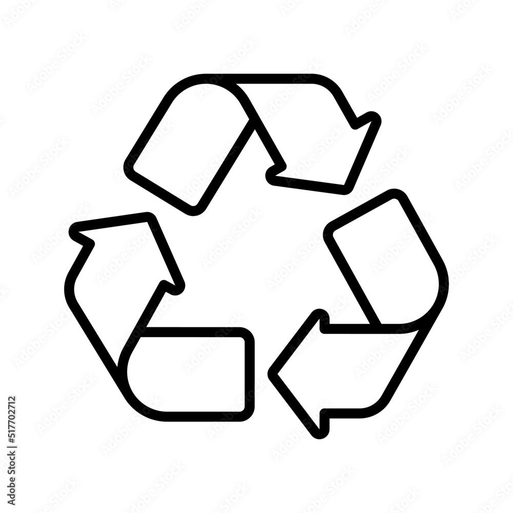Recycle icon. recycling sign. vector illustration