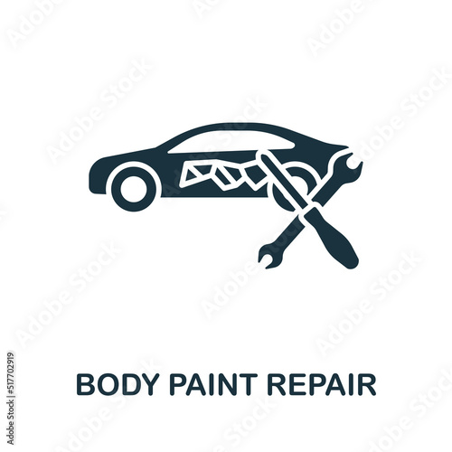 Body Paint Repair icon. Monochrome simple line Car Service icon for templates, web design and infographics