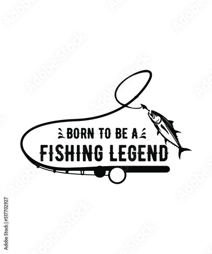 Fishing illustration logo T-shirt design
