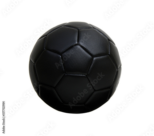 Black soccer ball isolated on white