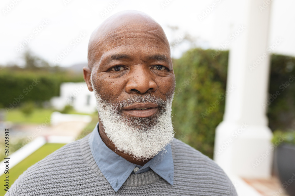 Image of african american senior man posing at camera Image of african american senior man posing at camera