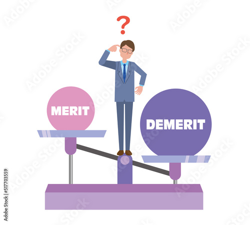 メリットデメリットを考える男性