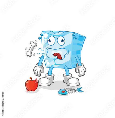 glass burp mascot. cartoon vector