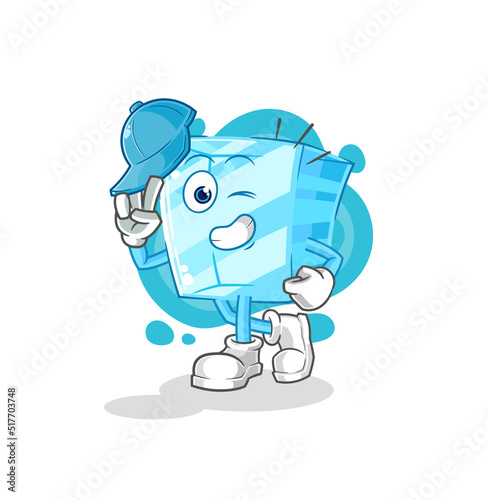 glass young boy character cartoon